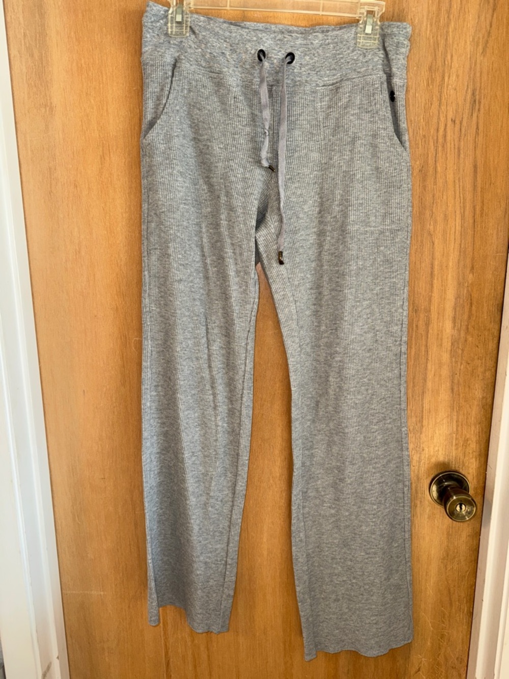 Calvin Klein Stretch Waffle Texture Drawstring Lounge Pants Pockets Size Medium